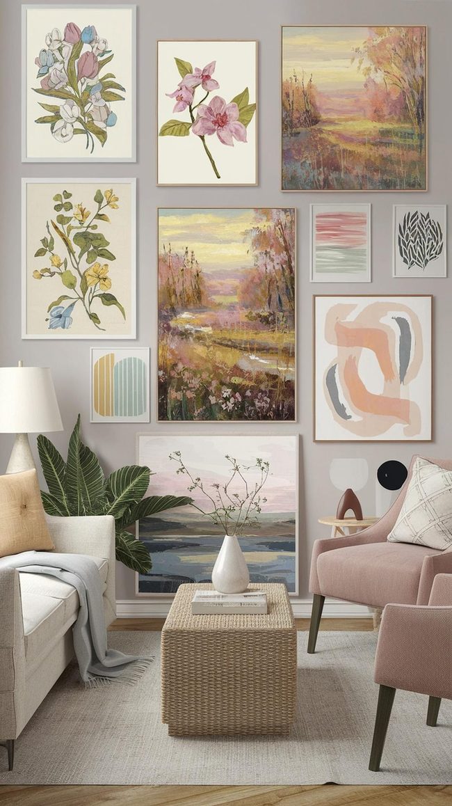 Spring Wall Art Sets Your Color Palette