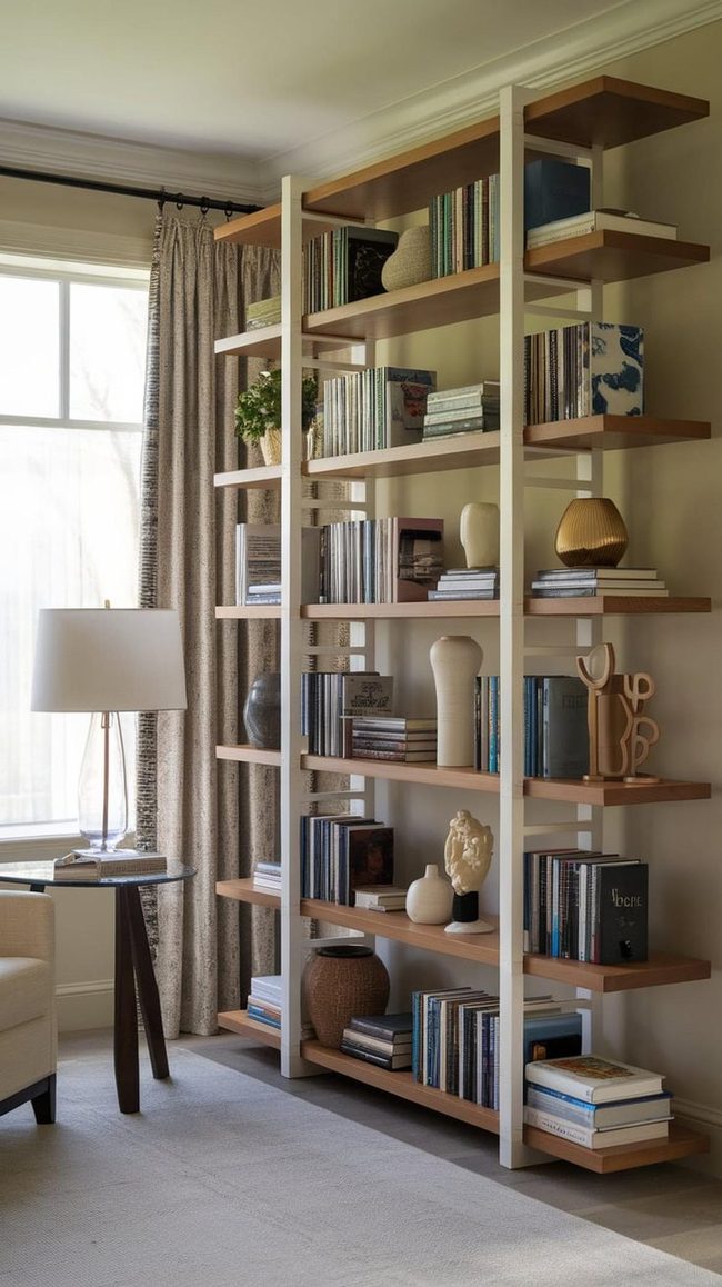 Wooden Ladder Steps Double As Shelves