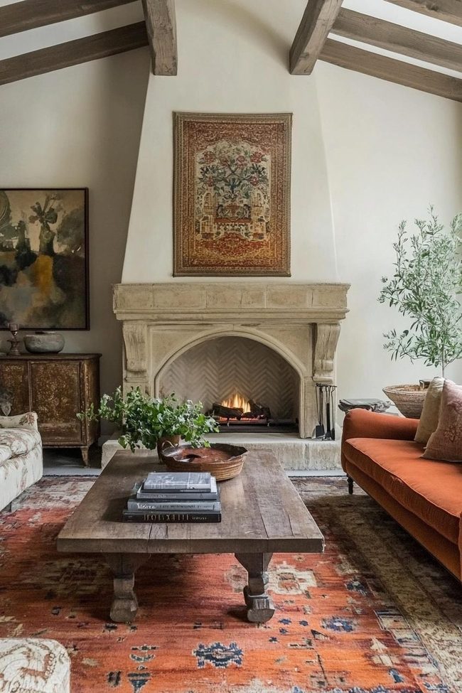 Fireplace Mantel Statement Centerpiece