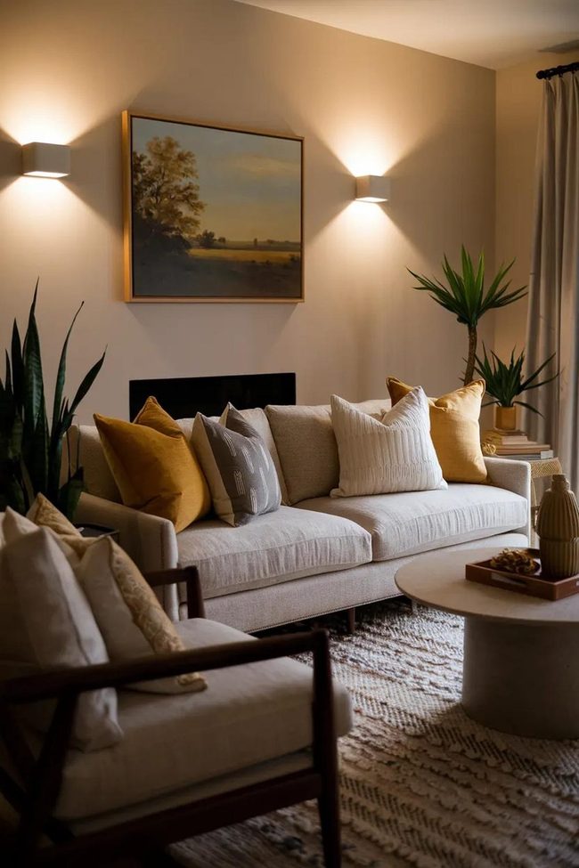 Fireplace Glow Meets Landscape Art