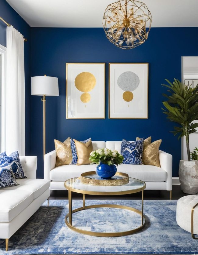 Cobalt Blue Statement Lounge