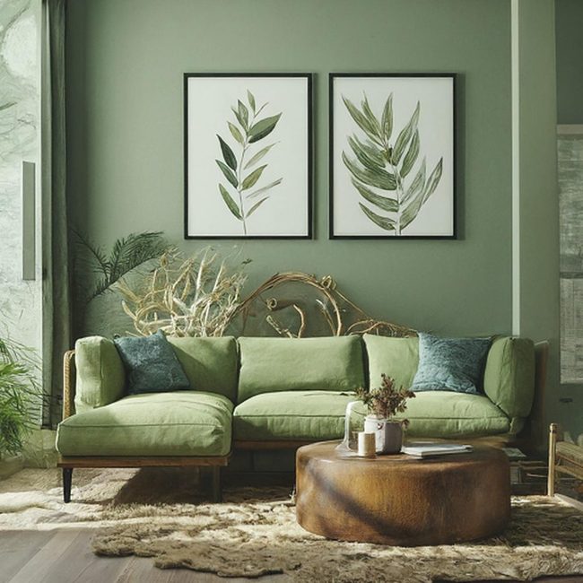 Sage Green Paired With Blush Pink