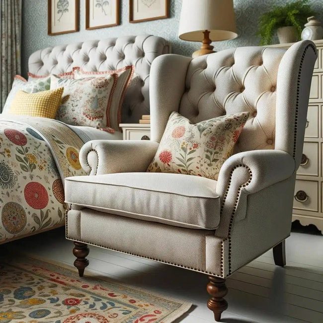 Classic Tufted Wingback Statement