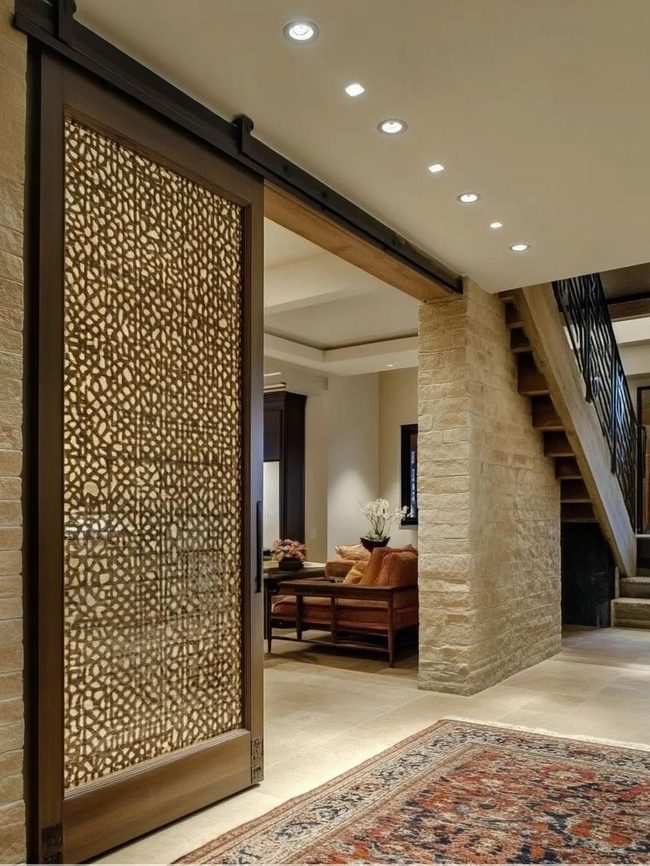 Glass Doors Float Illumination Between Rooms