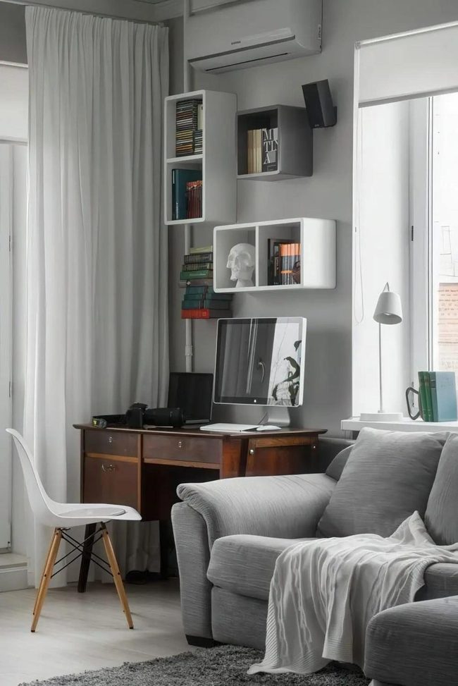 Soft Grey With Natural Wood Warmth