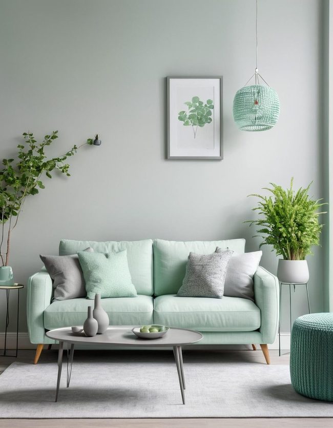 Grey and Mint Minimalist Balance