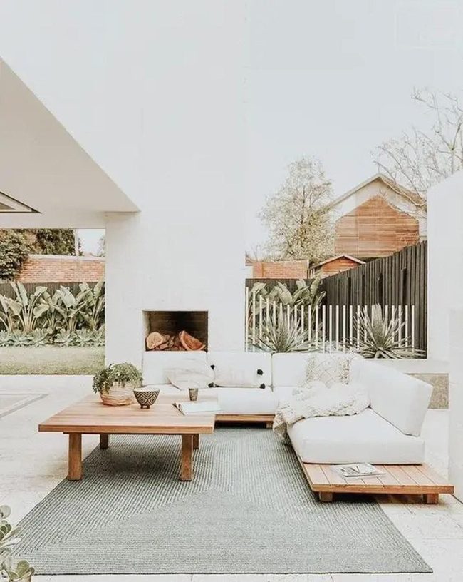 Fireplace Corner With Stacked Logs