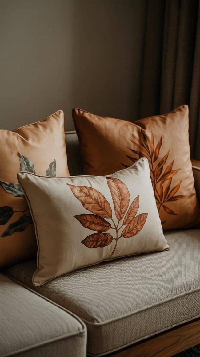 Autumn Leaves Velvet Pillows