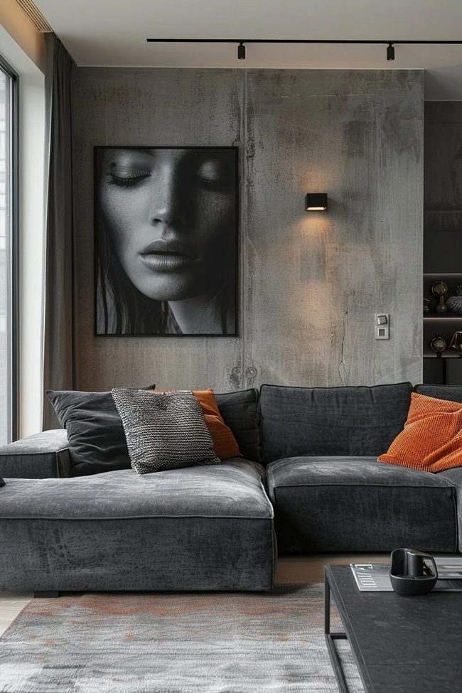 Black And White Portrait Meets Burnt Orange