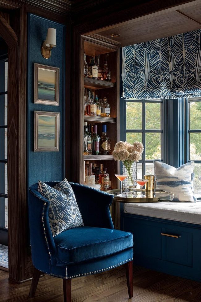 Sunlit Window Bar With Bottles