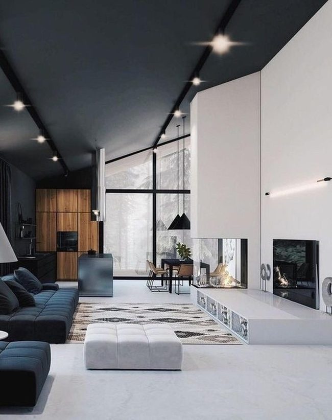Bold Black Ceilings Command Modern Spaces