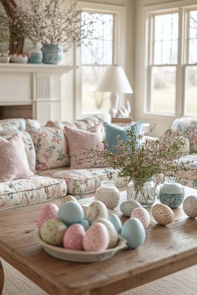 Easter Eggs Scattered Spring Rooms