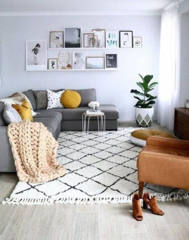Gray Sectional Anchors Modern Living Space