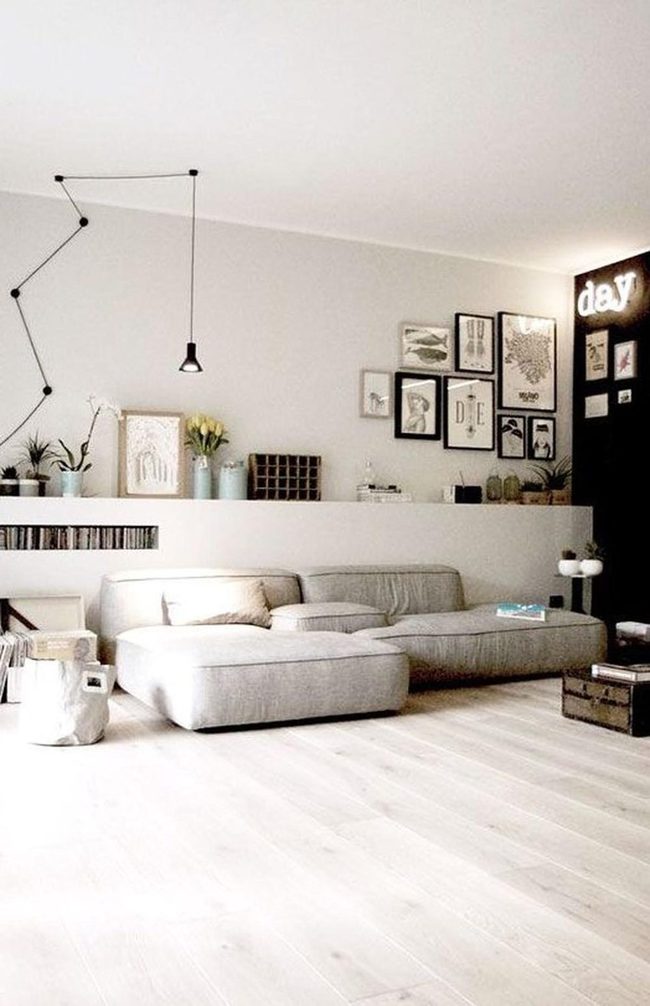 Wooden Floors With Gray Minimalism