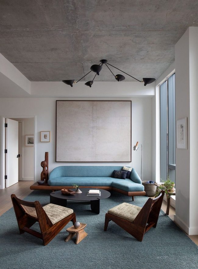 Light Gray Concrete Ceiling Statement