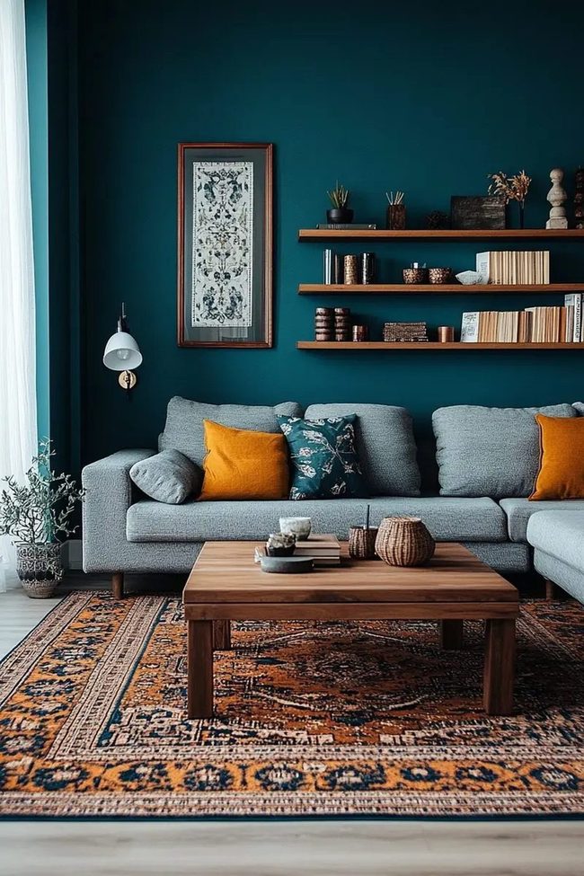 Teal And Cream Relaxation Space
