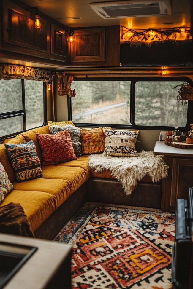 Golden Accents Transform Compact Spaces