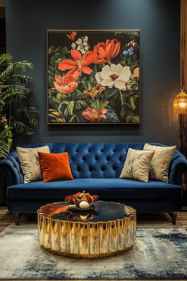 Deep Jewel Velvet Lounge