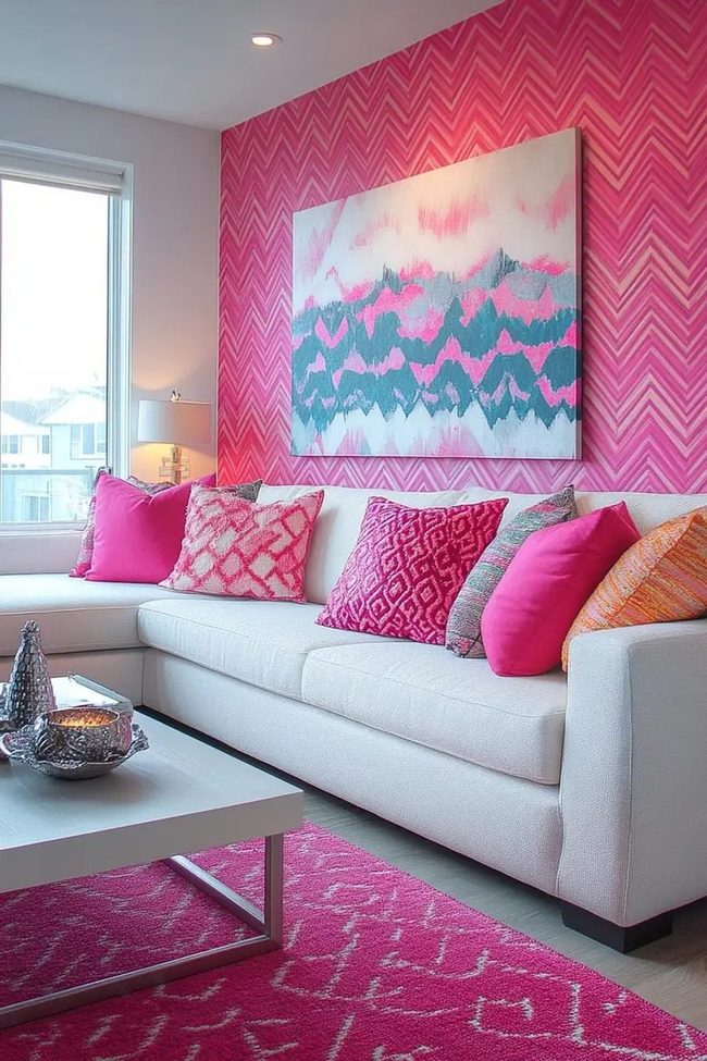 Pink Chevron Energy Burst