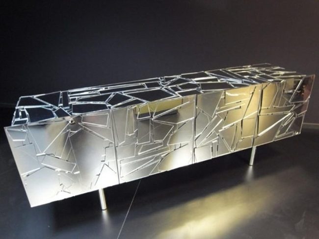 Silver Faceted Glass Furniture