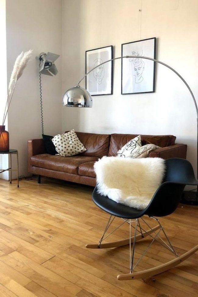Brown Leather And Wooden Warmth