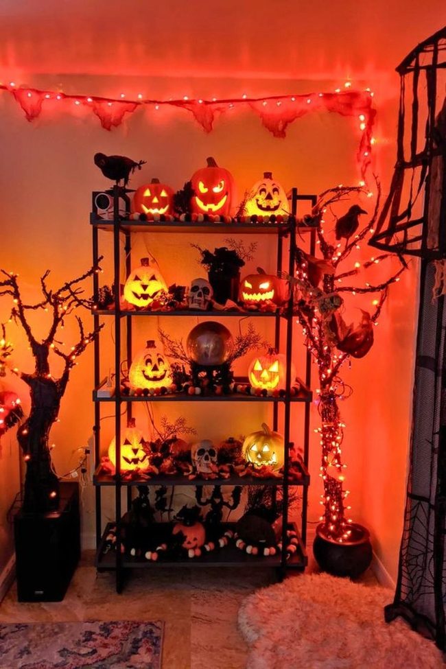 Orange Pumpkin Room With Budget Decor