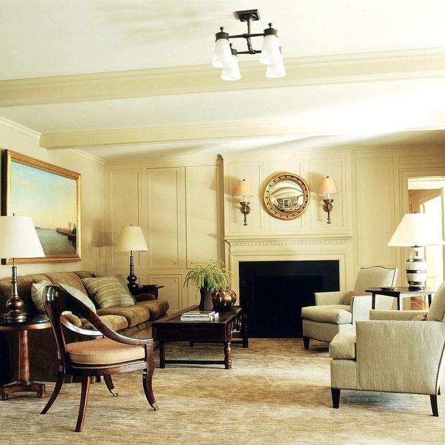 Gold Accents On Neutral Floors