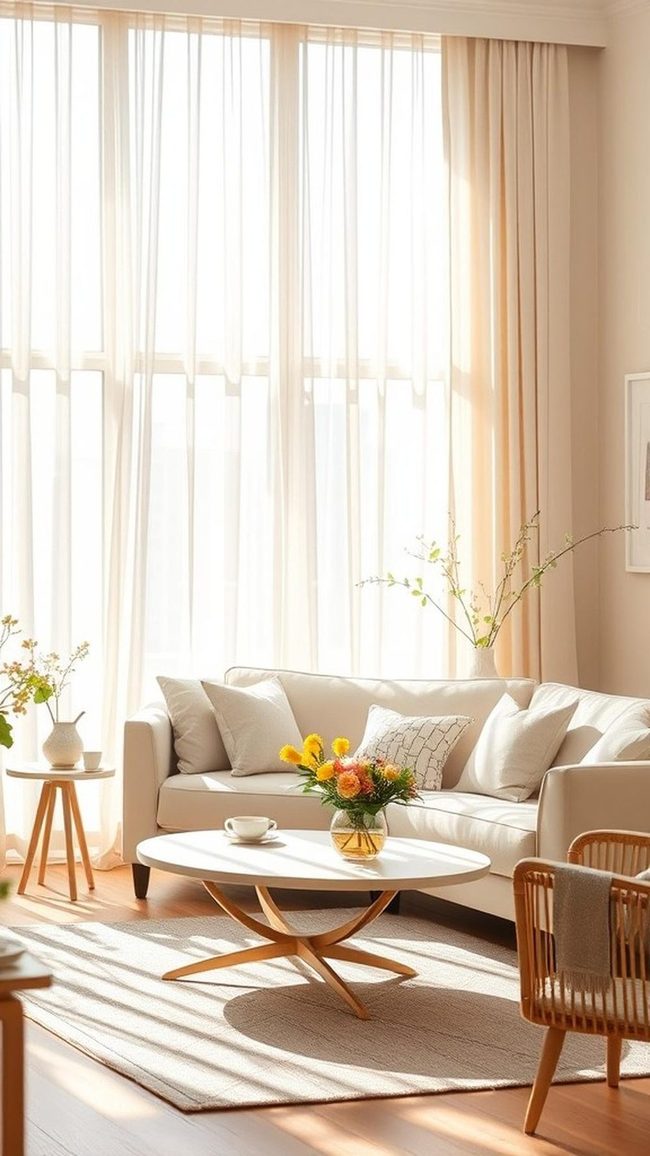 Sheer Curtains Bright Spring Light