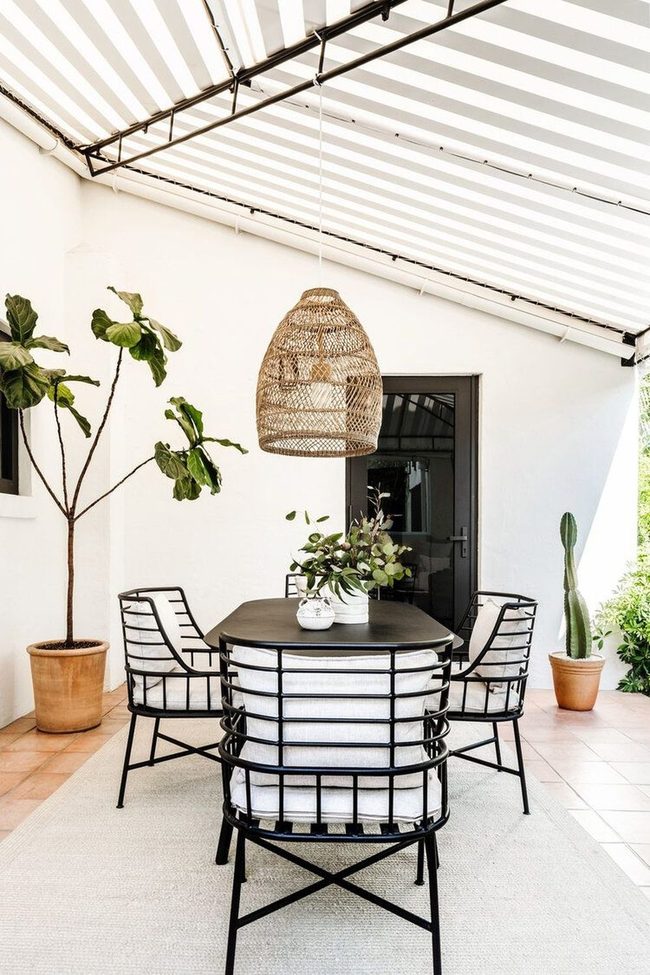 Striped Awning Italian Riviera Style