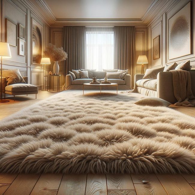 Long-Pile Shag Rugs Defy Trends