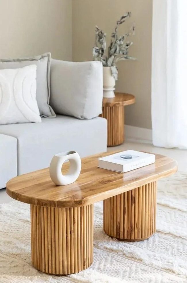 Warm Wood Curves And Natural Light