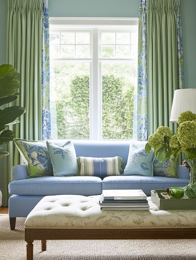Blue and Green Window Layers