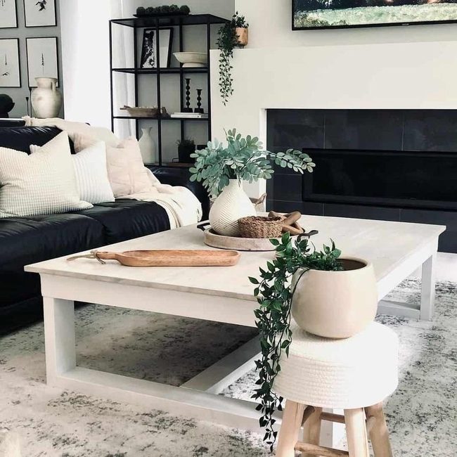 Black Tile Fireplace Statement