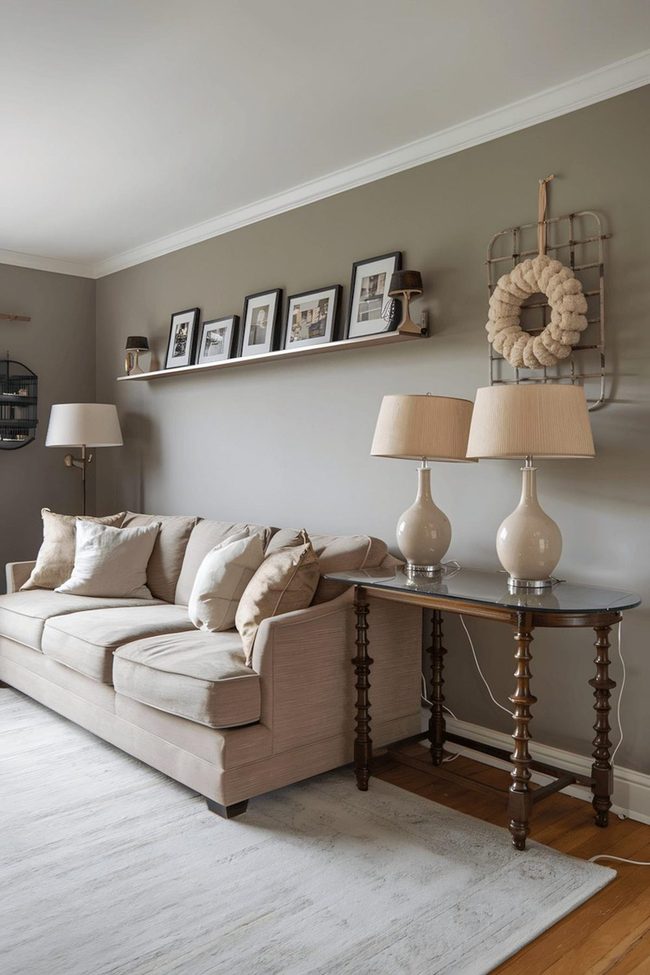 Gray Sofa With Gentle Neutral Cushions