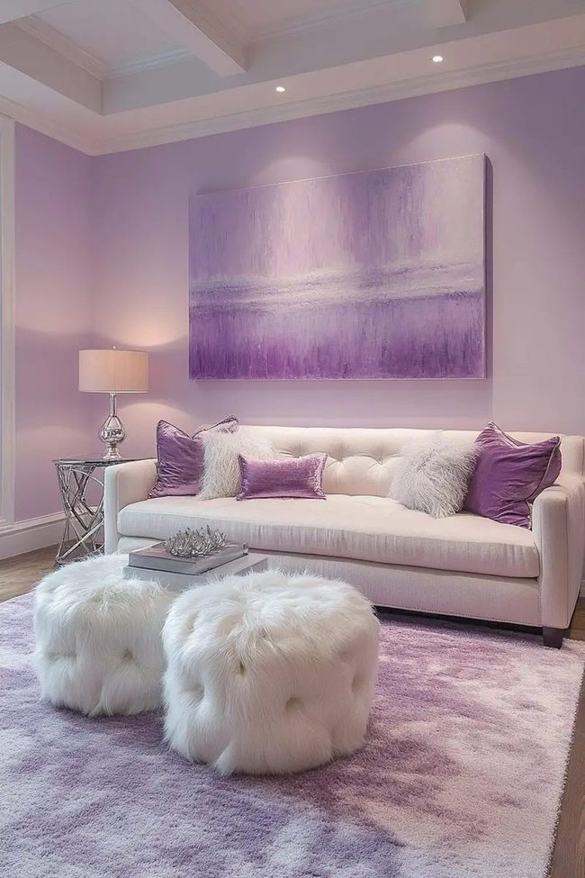 Soft Lavender With Airy Greys