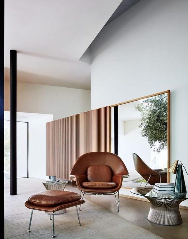 Brown Leather Meets Bright Minimalism