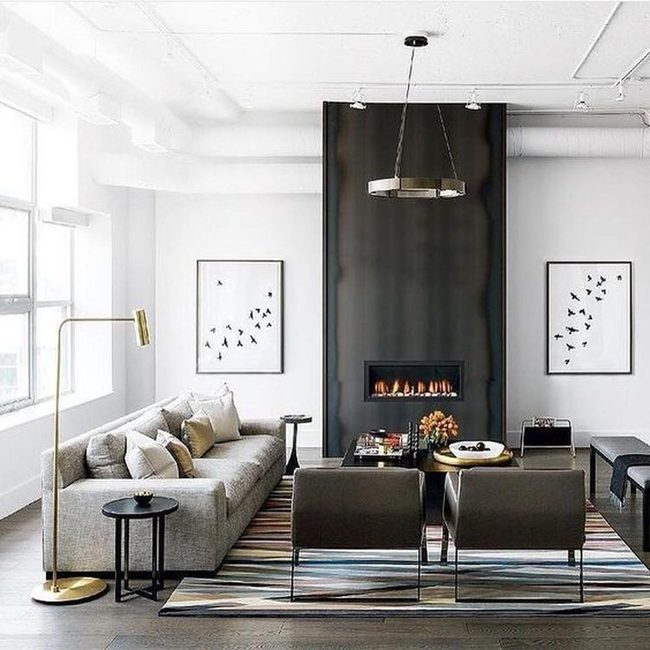 Sunlit Room With Dark Fireplace Anchor