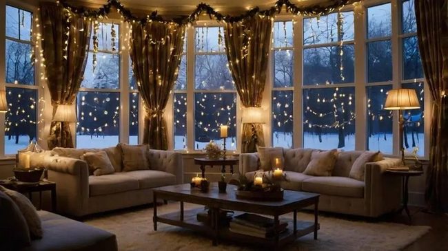 Emerald Ribbon Window Drapes