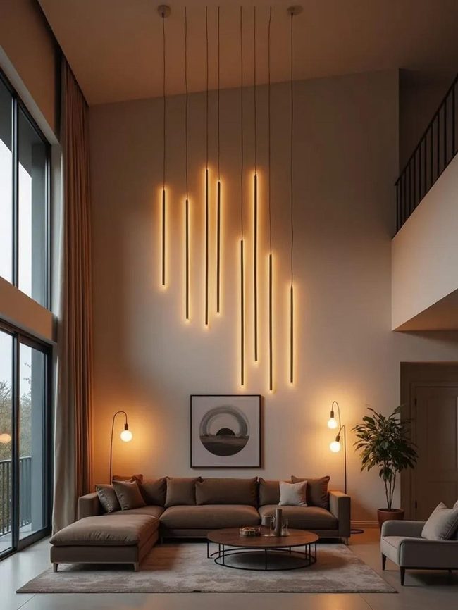 Weathered Wood Wall Sconces With Amber Glow