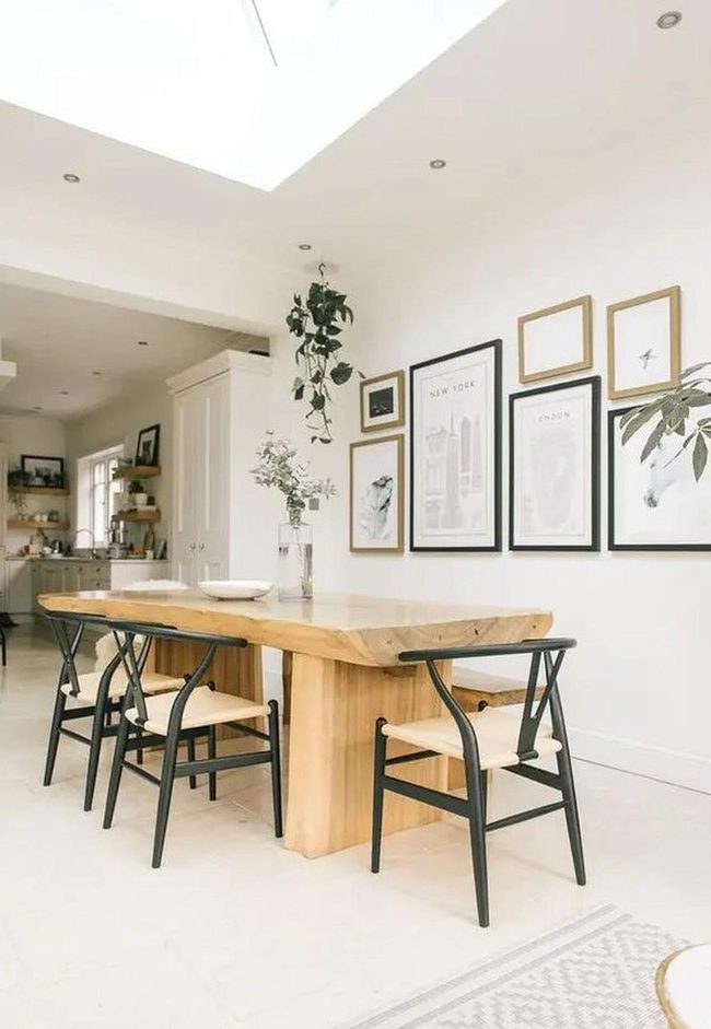 Raw Wood Table Gathers Light