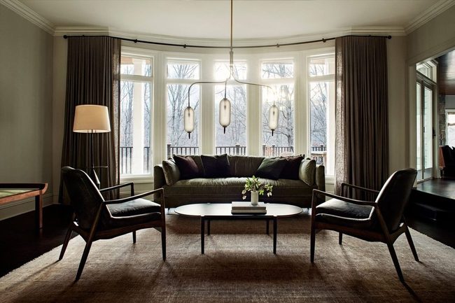 Layered Lighting Meets Velvet Comfort