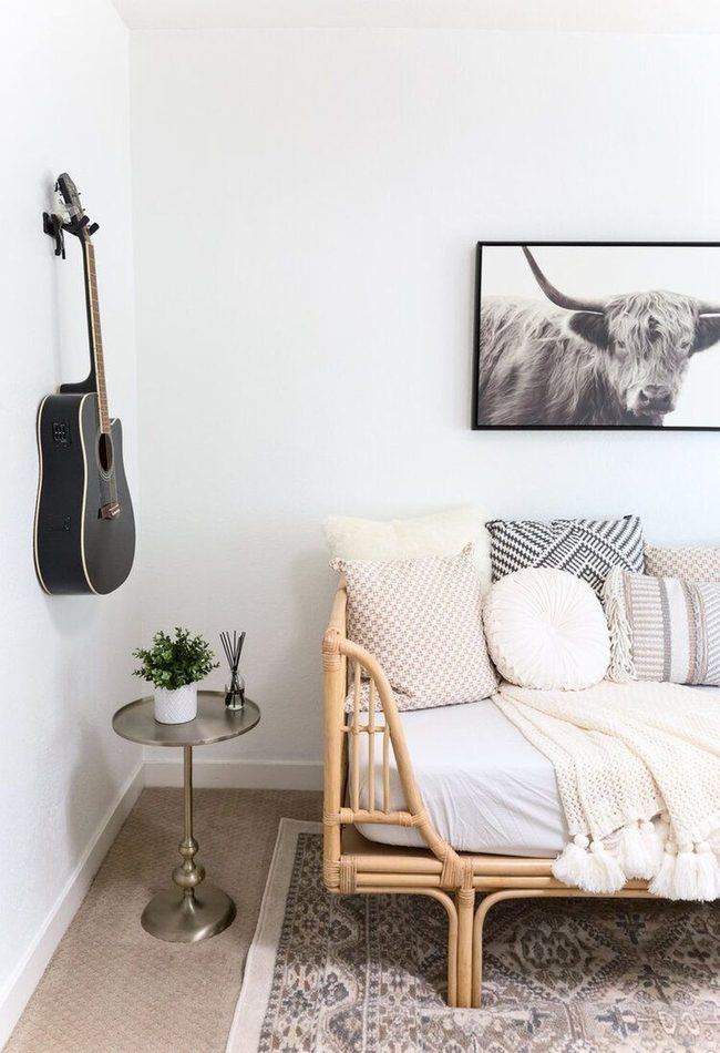 Dark Patterned Rug Layering