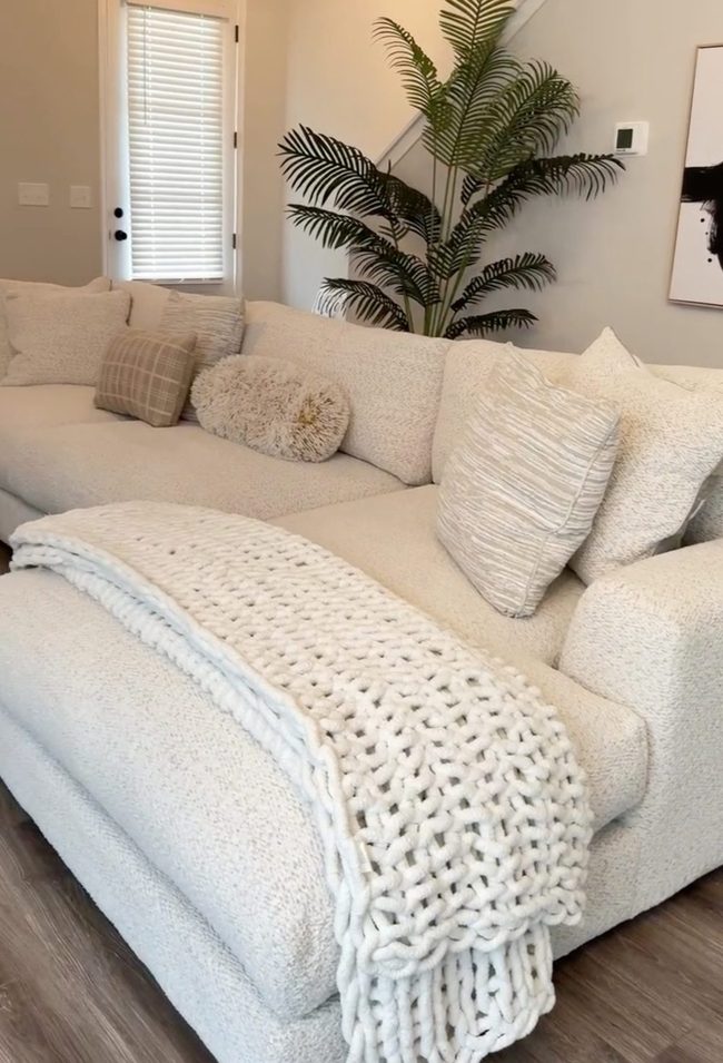 Oversized Knit Throw Living