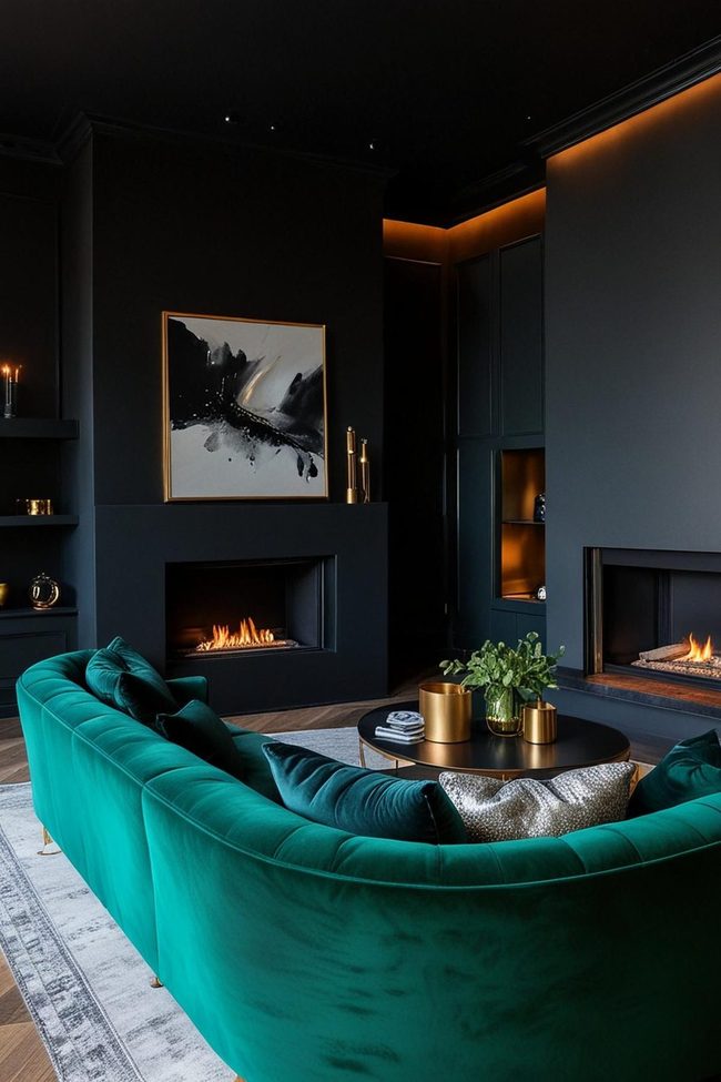 Deep Jewel Tones Lounge