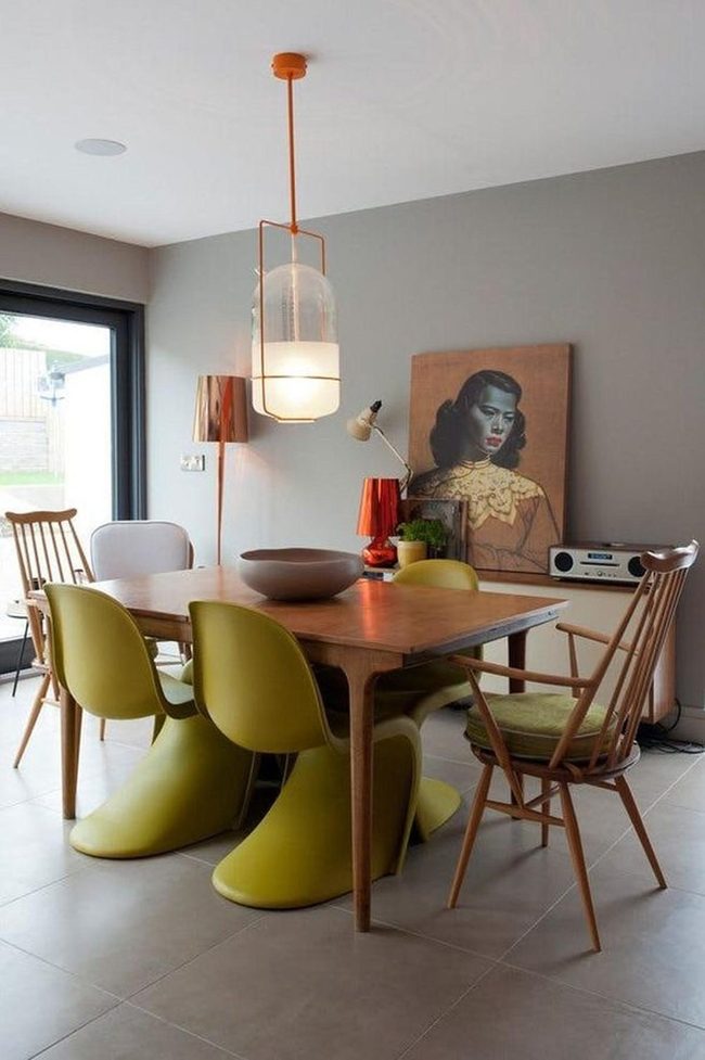 Green Chairs, Portrait, Warm Light