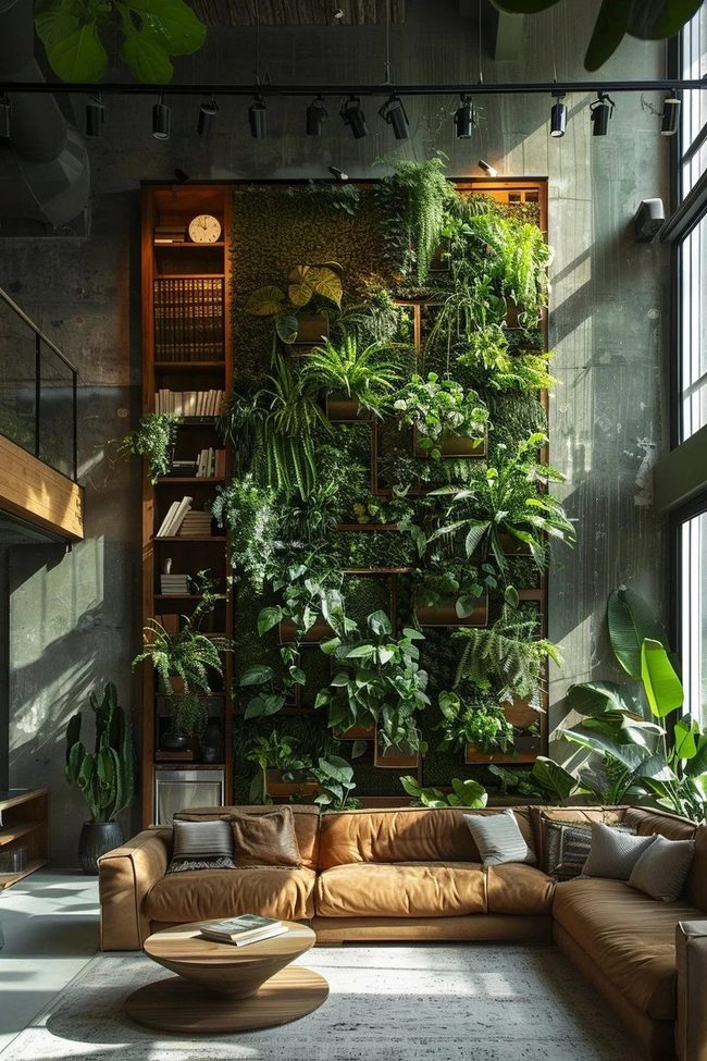 Green Urban Living Room