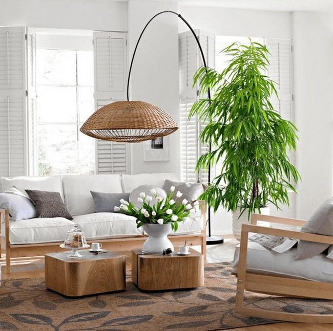 Woven Lampshade Statement Piece