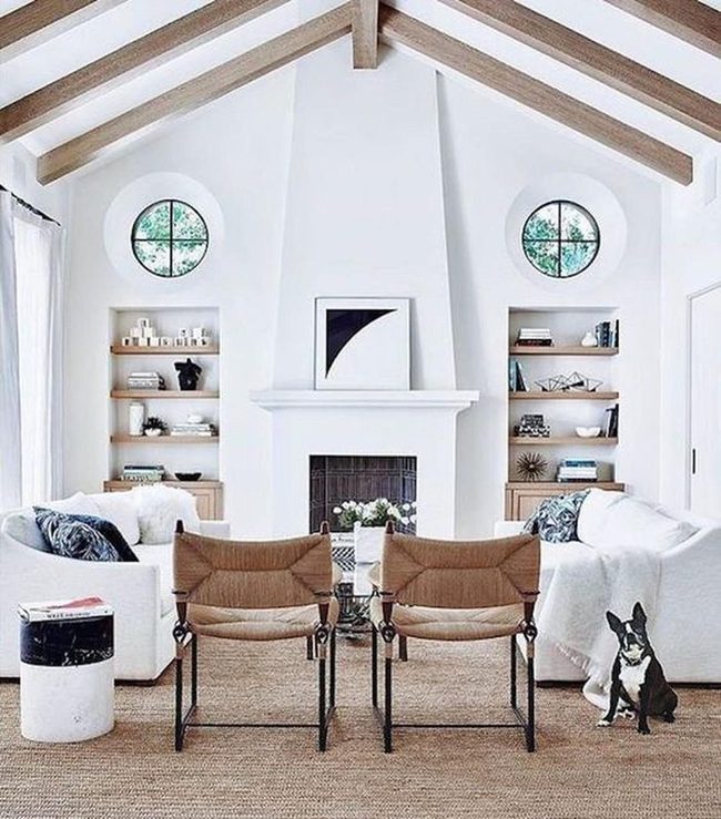 White Walls, Wooden Beams, Light