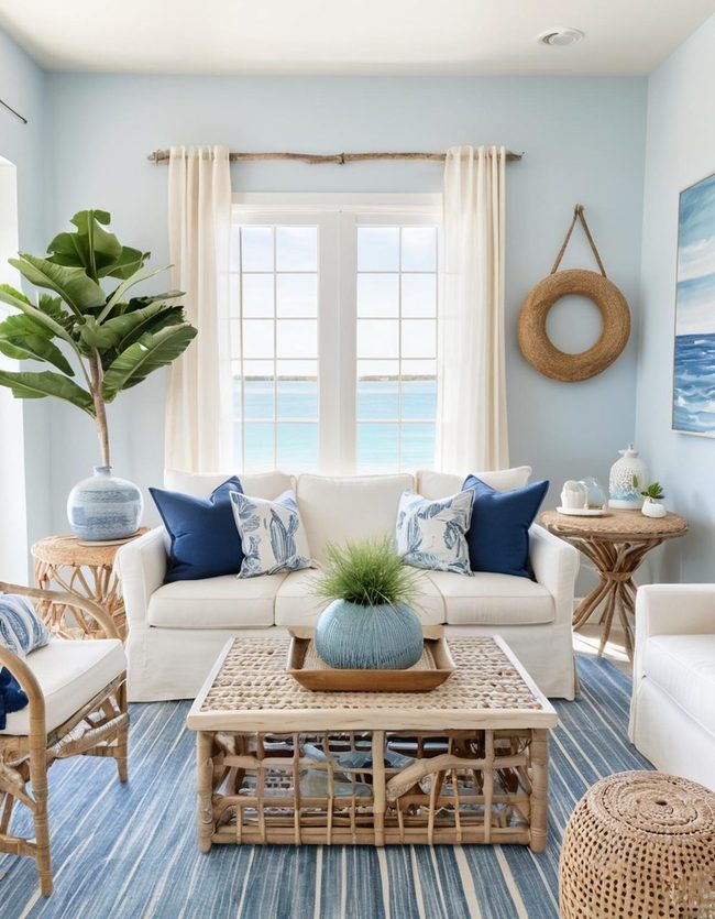 Pale Blue Driftwood Coastal Living