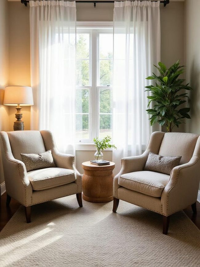 Paired Chairs Create Intimate Conversations